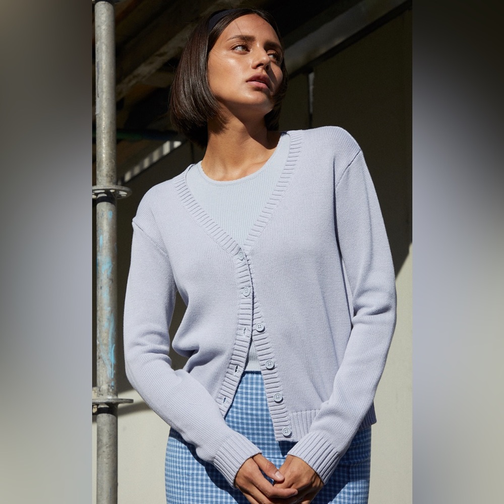 John Galt Lavender Billie Cardigan